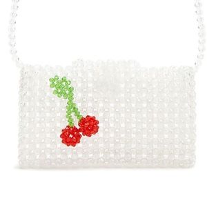 NWT Beaded Cherry Accent Crossbody